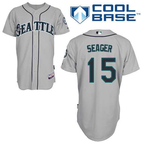 Kyle Seager #15 Youth Baseball Jersey-Seattle Mariners Authentic Road Gray Cool Base MLB Jersey